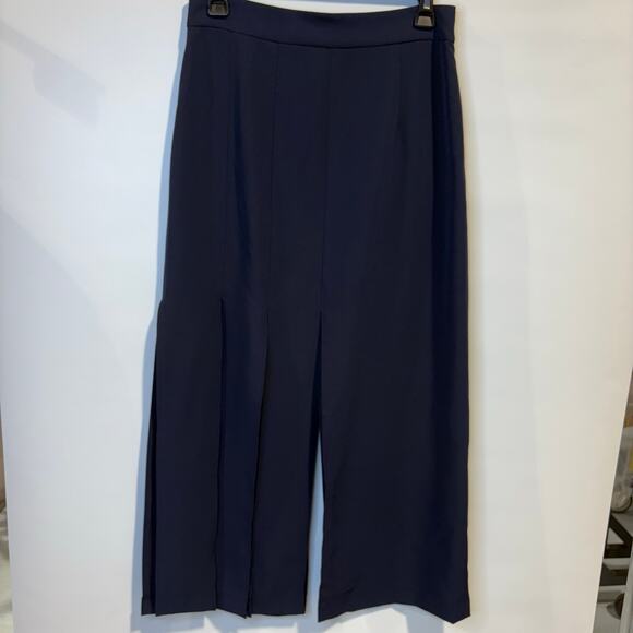 ZARA FUNKY FRAYED MIDI SKIRT NAVY - UNIQUE - SIZE M - Picture 6 of 7